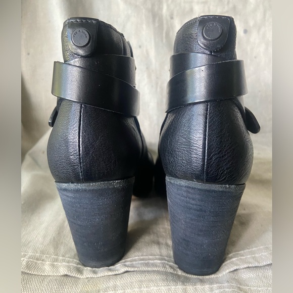 ☕️ NWOT rag & bone Harrow black leather ankle boots women’s size 9/39 ☕️ - Picture 3 of 7